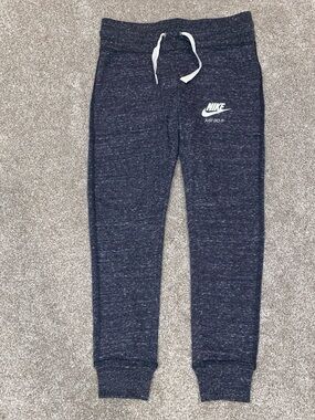 Nike Kids Girl's Gym Vintage Pants Heather Gray Size XS Pockets NWT MSRP $45